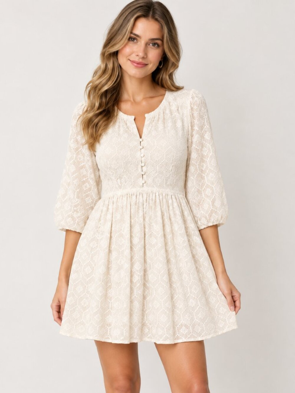 Skies are Blue Ivory Dress XSmall